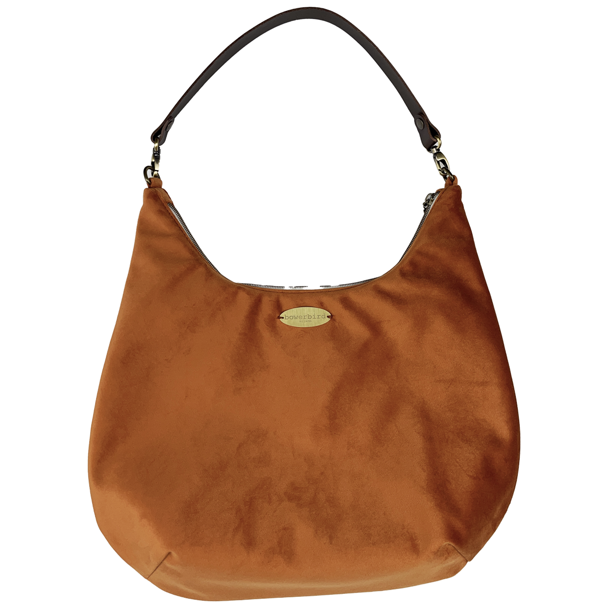 Borsa Hobo - Velluto Arancione