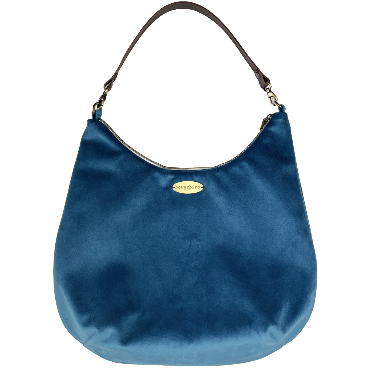 Borsa Hobo - Velluto Blu