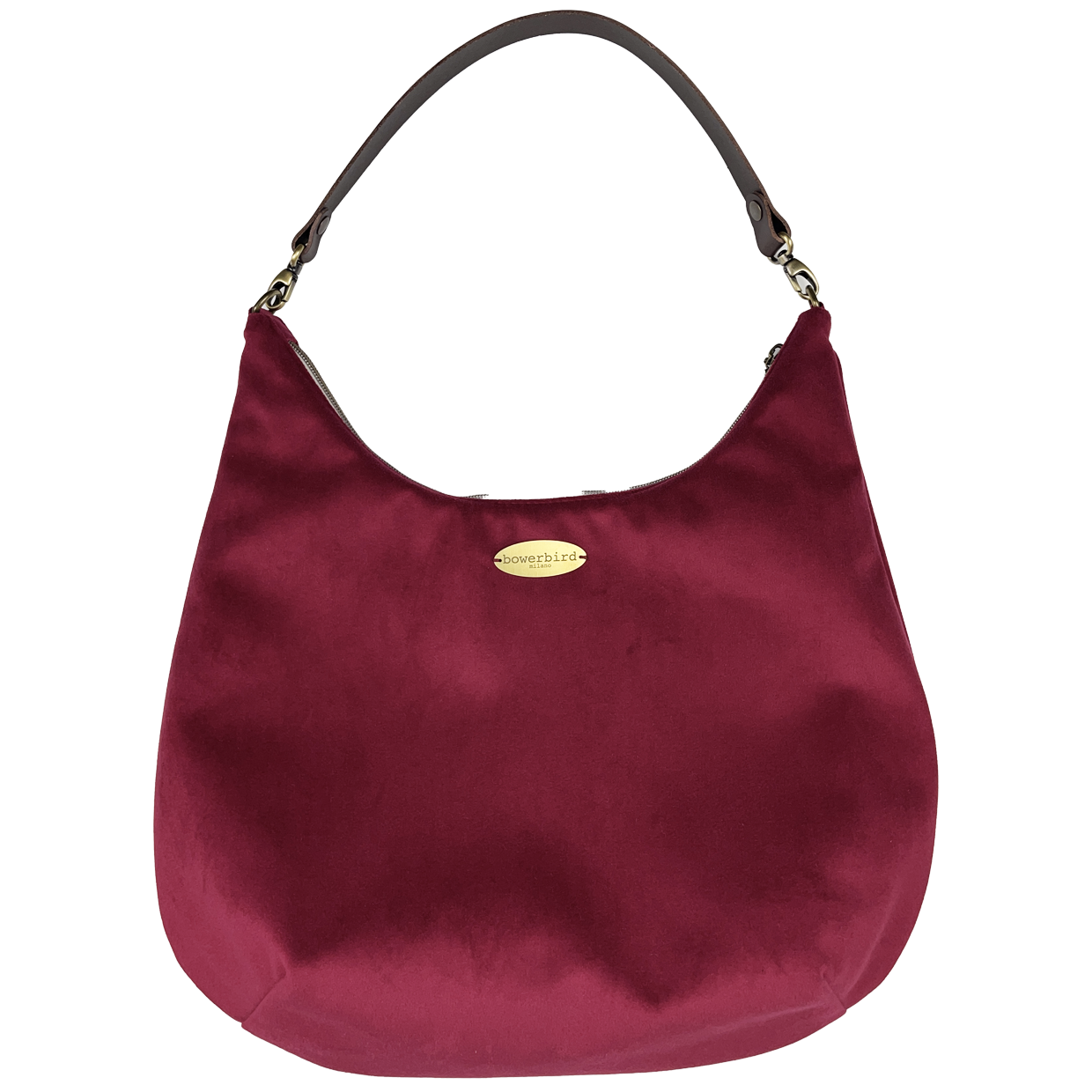 Borsa Hobo - Velluto Bordeaux