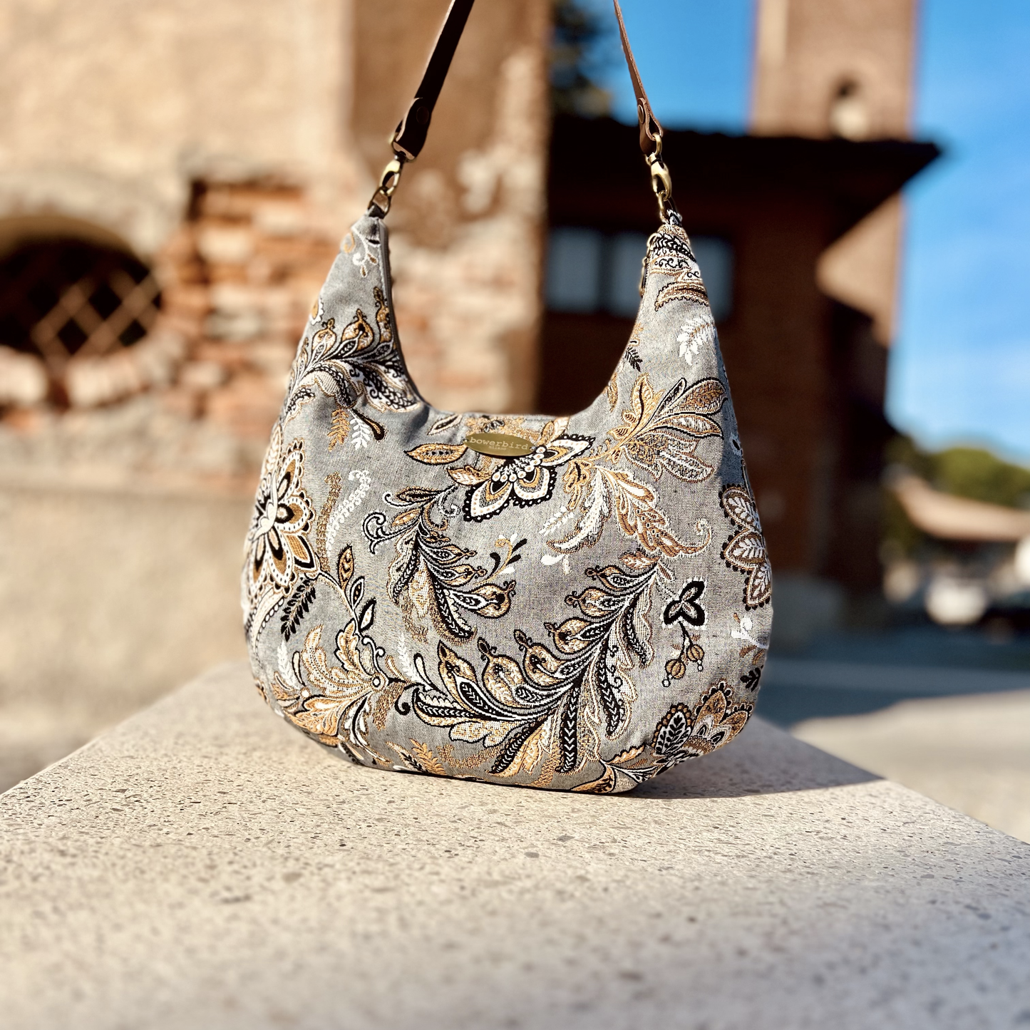 Borsa Hobo - Paisley Azzurro