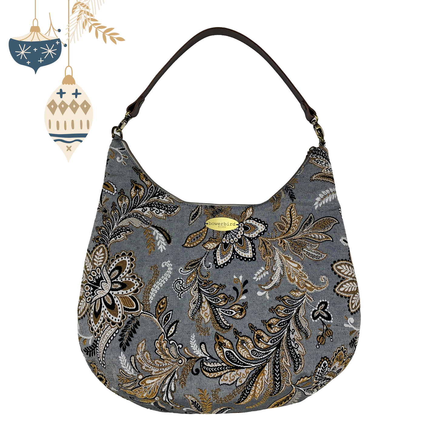 Borsa Hobo - Paisley Azzurro