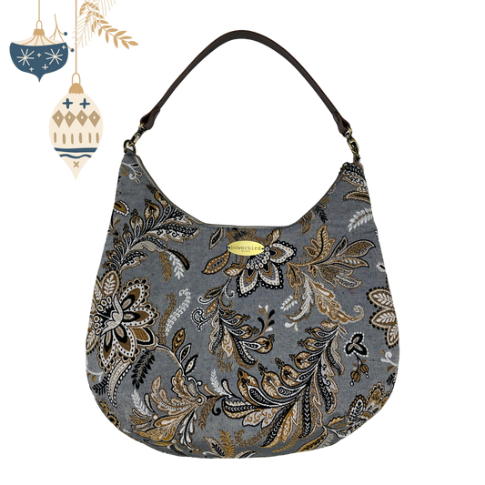 Borsa Hobo - Paisley Azzurro