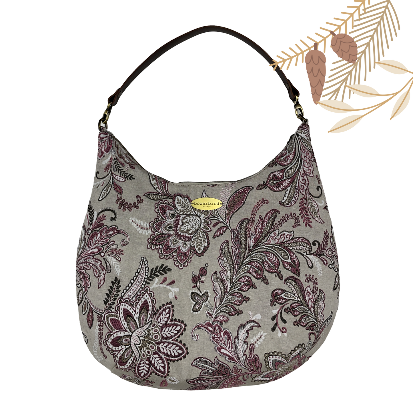 Borsa Hobo - Paisley Rosa